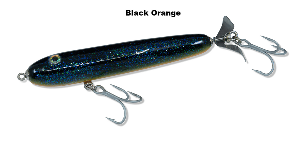 5.5 inch RipRoller fishing lure Black Orange color